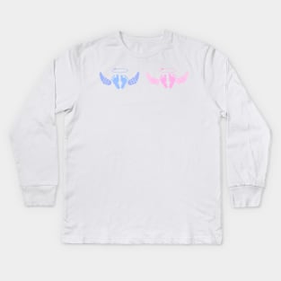 Twin baby. Baby boy baby girl angels wings Kids Long Sleeve T-Shirt